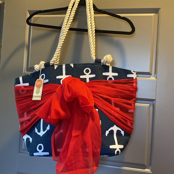 Women’s Mud Pie Beachcomber Tote Bag - Picture 4 of 7